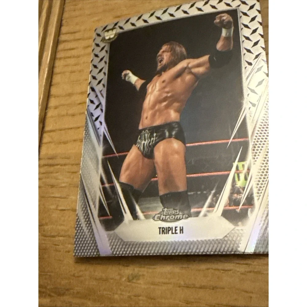 2025 Topps chrome WWE Triple H Diamond Plate Refractor